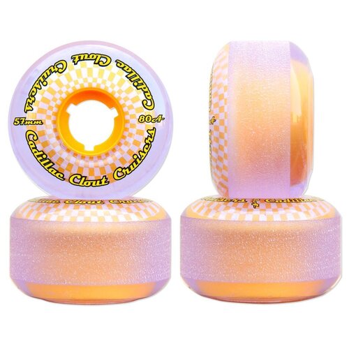 Cadillac Wheels Clout Cruisers 57mm 80a Purple/Yellow