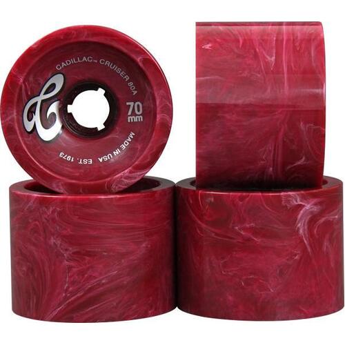Cadillac Wheels Cruisers Maroon Marble 70mm 80a