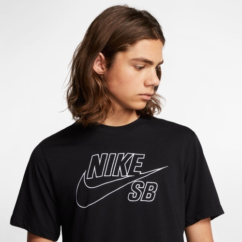 Nike SB Tee NK Logo Embroidered Black/White