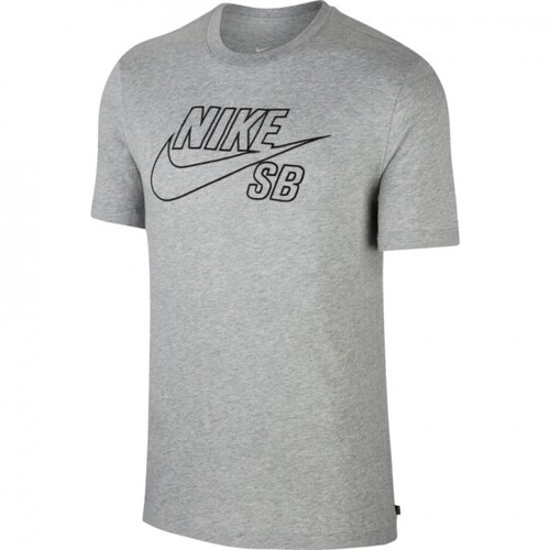 Nike SB Tee NK Logo Embroidered Grey/Black [Size: Mens Small]