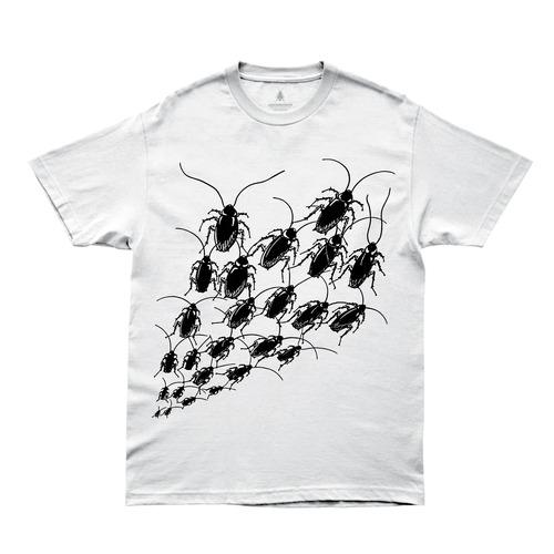 Cockroach Tee Plague White [Size: Mens Medium]