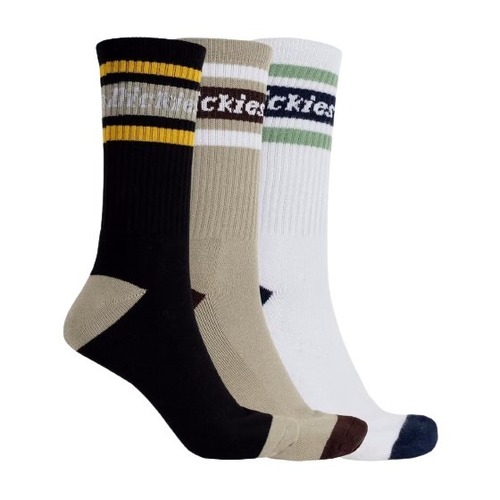 Dickies Socks Madison Heights 3pk Black/White/Desert Sand US 8-12