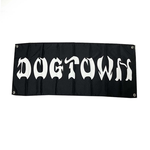 Dogtown Banner Bar Flag Logo Black/White