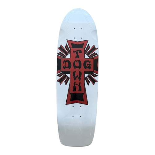 Dogtown Deck 9.0 Cross Logo 70s Rider Gloss White/Metallic Red