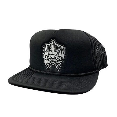 Dogtown Hat Pig & Bones Patch Mesh Snapback Black