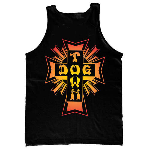 Dogtown Singlet Cross Logo Black/Red Yellow