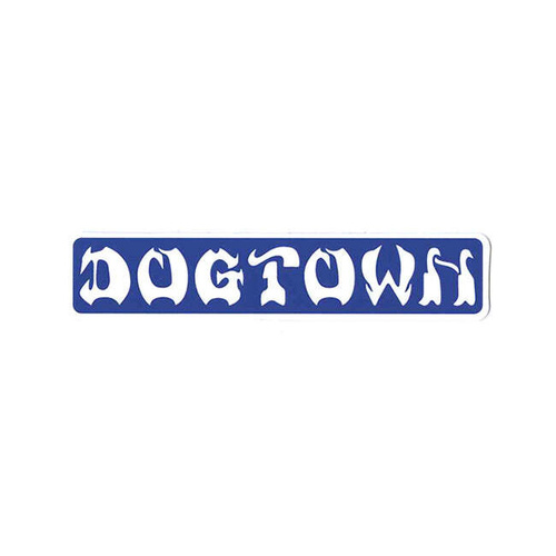Dogtown Sticker 8" Bar Logo Blue White
