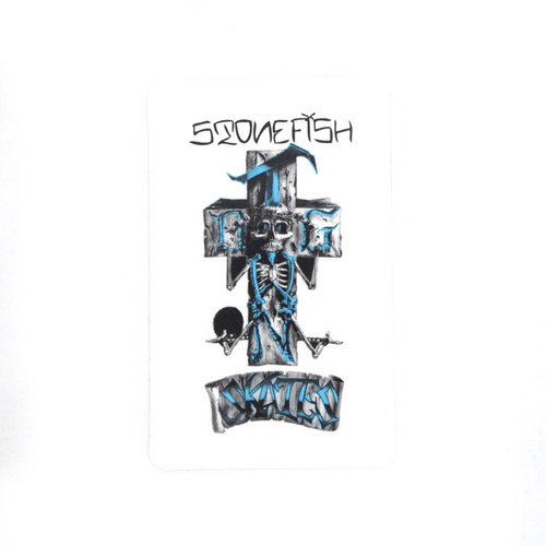 Dogtown Sticker 4" Stonefish 80s White Blue