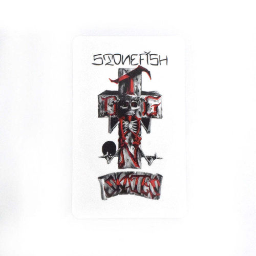 Dogtown Sticker 4" Stonefish 80s White Red