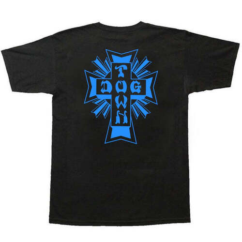Dogtown Tee Cross Logo Black/Blue [Size: Mens Large]