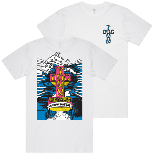 Dogtown Tee Aaron Murray Fingers 80s White [Size: Mens Small]