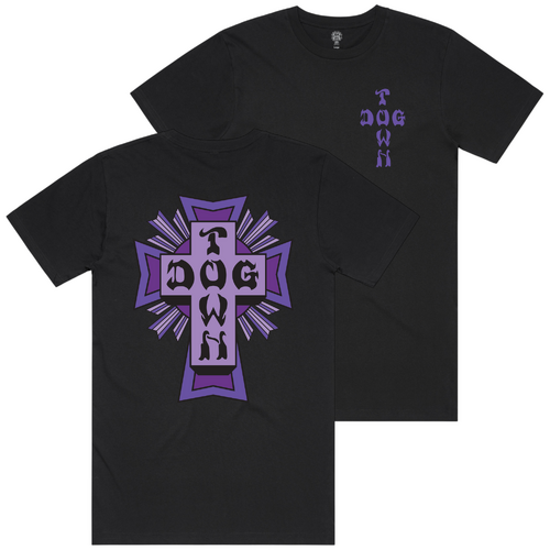 Dogtown Tee Purple Logo Black [Size: Mens Small]