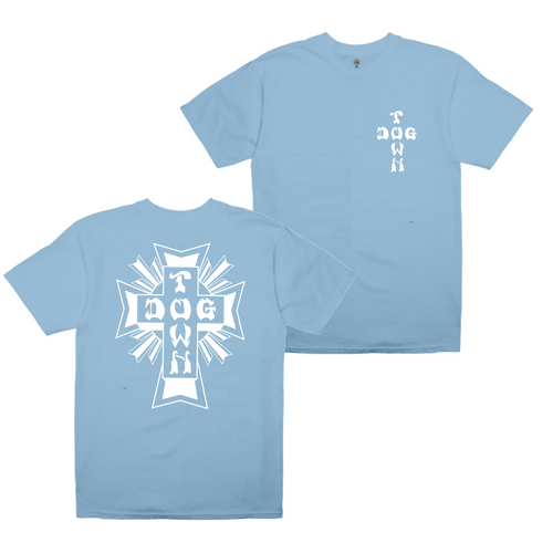 Dogtown Tee Mono Cross Logo Light Blue [Size: Youth 2]