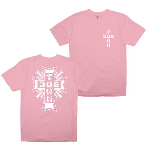 Dogtown Youth Tee Mono Cross Logo Pink [Size: Youth 16] [Colour: Pink]