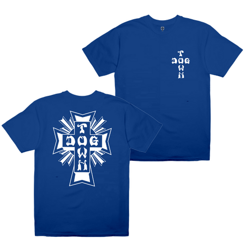 Dogtown Youth Tee Mono Cross Royal Blue [Size: Youth 8]
