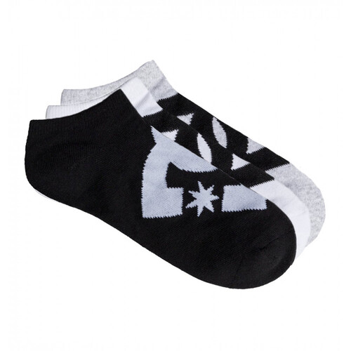 DC Youth Socks Ankle 3pk White/Black/Grey US 4-7