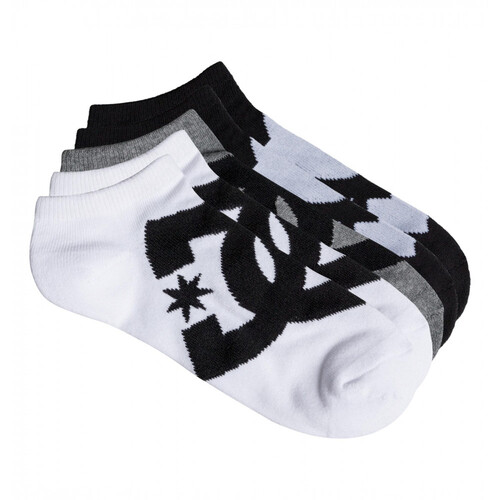 DC Socks Ankle 5pk White/Black/Grey US 8-11