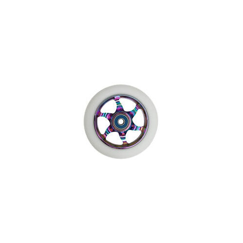 Flavor Awakening White/Neo 110mm Chrome Scooter Wheel