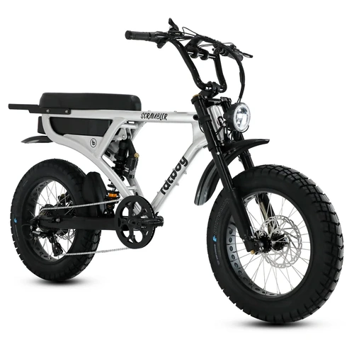 fatboy Electric Bike The Scrambler V3 Brushed Alloy Silver EN15194