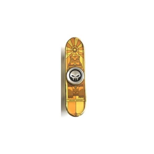 Fidget Spinner Skateboard Yellow Gopher