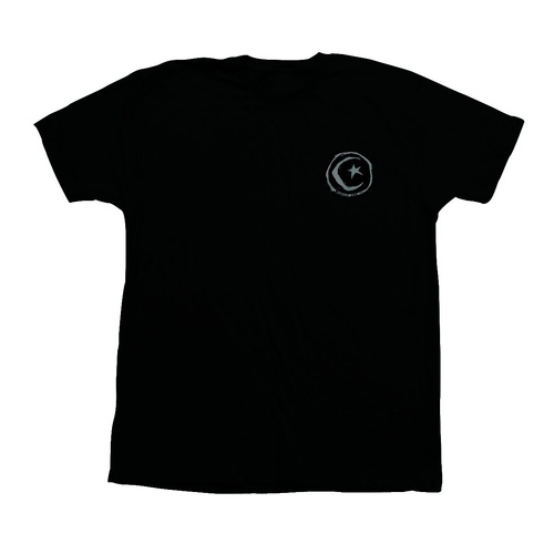 Foundation Youth Tee Star & Moon Black [Size: Youth 14] [Colour: Black]