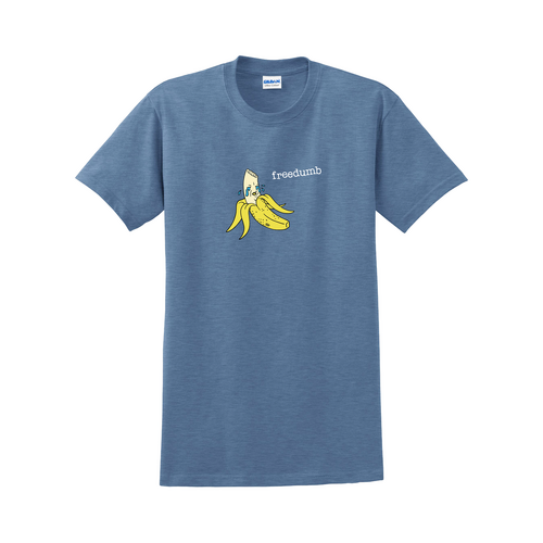 Freedumb Tee Crying Banana Heather Indigo [Size: Mens Medium]