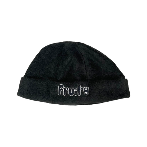 Fruity Beanie Polar Fleece Logo Black