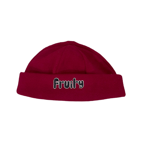 Fruity Beanie Polar Fleece Logo Maroon