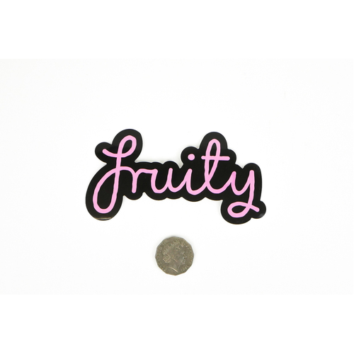 Fruity Pink Word Logo Sticker