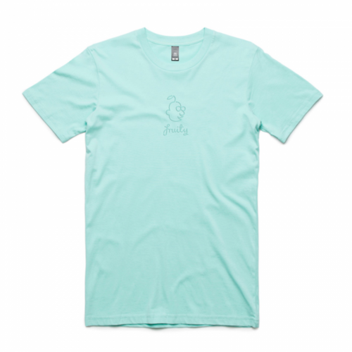 Fruity Tee Subliminal Logo Aqua [Size: Mens Small]