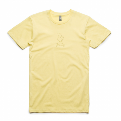 Fruity Tee Subliminal Logo Lemon [Size: Mens Small]