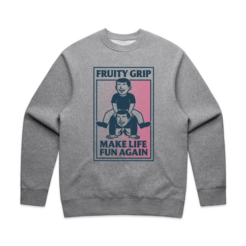Fruity Jumper Leap Frog Grey Marle [Size: Mens Large] [Colour: Grey]
