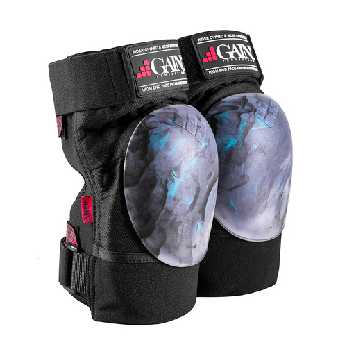 GAIN Protection THE SHIELD Knee Pads Teal Black Swirl [Size: Mens Small]