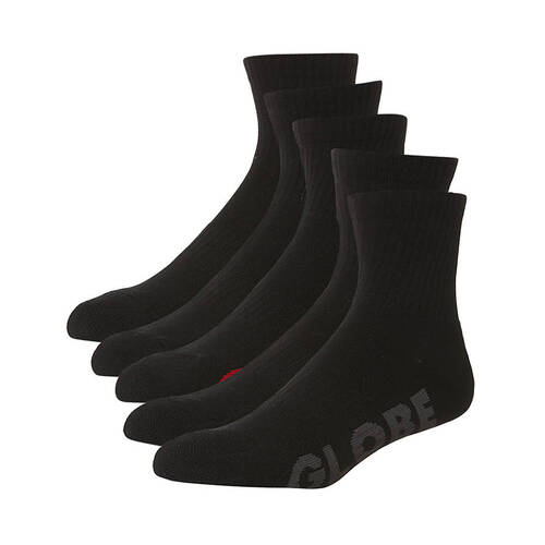 Globe Youth Socks Crew Stealth 5pk Black US 2-8