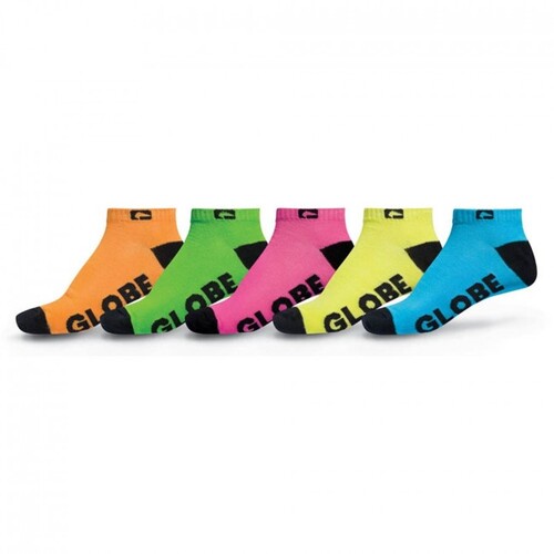 Globe Youth Socks Ankle 5pk Neon US 2-8