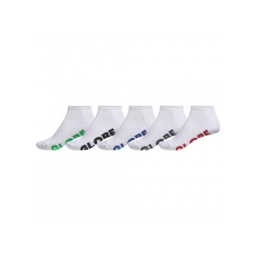 Globe Socks Ankle Stealth 5pk White US 7-11