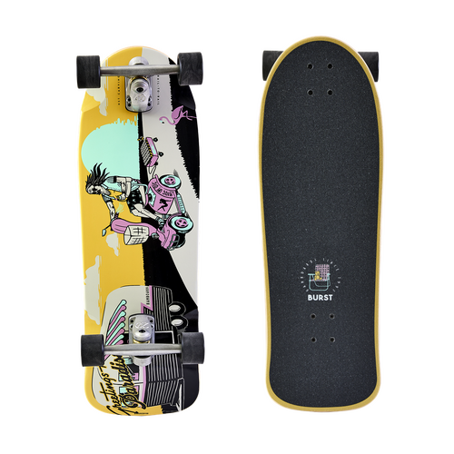 Hamboards Complete Burst Surfskate Flow Rida 32 Inch