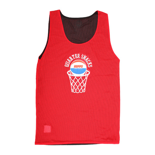 Hopps Singlet Jersey Quartersnacks Reversible Mesh Black/Red [Size: Mens Large]