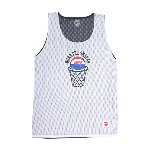 Hopps Singlet Jersey Quartersnacks Reversible Mesh Navy/White [Size: Mens Medium] [Colour: Blue]