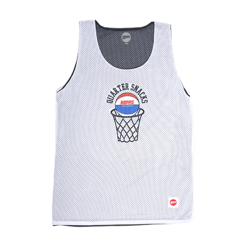 Hopps Singlet Jersey Quartersnacks Reversible Mesh Navy/White [Size: Mens Large]