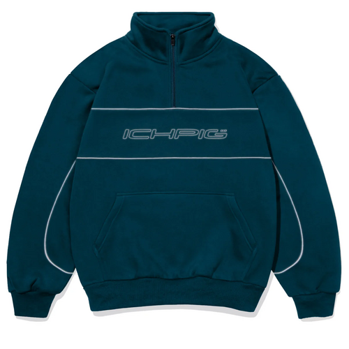 Ichpig Jumper Flashback 1/4 Zip Dark Teal [Size: Mens Medium] [Colour: Teal]