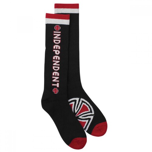 Independent Socks Tall Bar Cross 2pk Black US 6-10