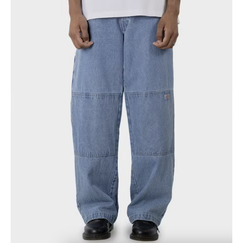 Dickies Pants Double Knee Denim Light Indigo [Size: 30 inch Waist]