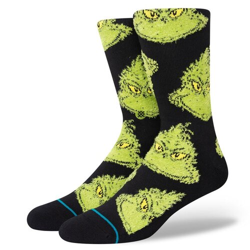 Stance Youth Socks Mean One The Grinch Black US 11k-2