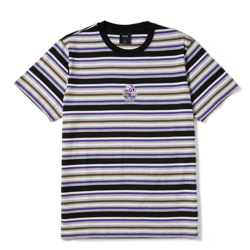 Huf Tee Cheshire Stripe Knit Black [Size: Mens Medium]
