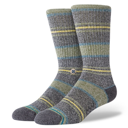 Stance Socks Defeat Crew Black Mens US 9-12