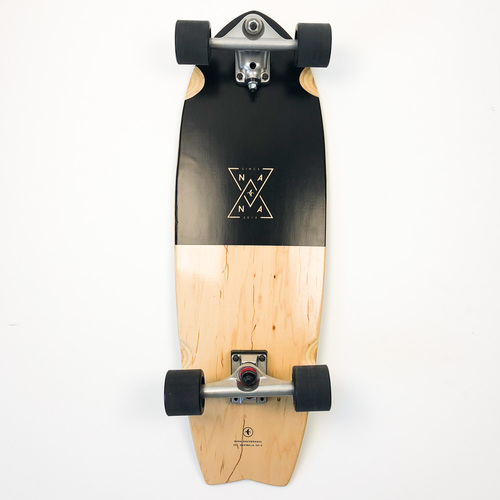 Nana Complete Surf Skate Black Dip 31 Inch Swivel Truck