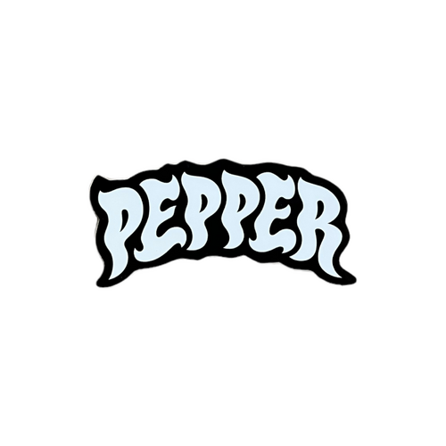 Pepper Sticker Logo Outline Black 3.5 Inch