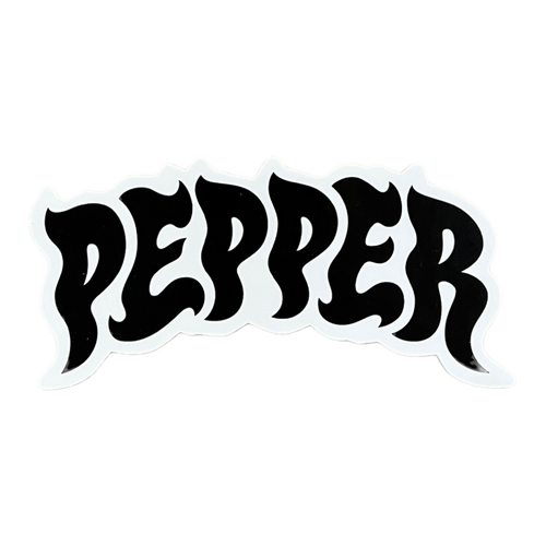 Pepper Sticker Logo Outline White 5.0 Inch