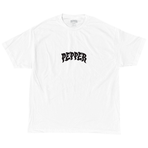 Pepper Tee Logo White [Size: Mens Small]